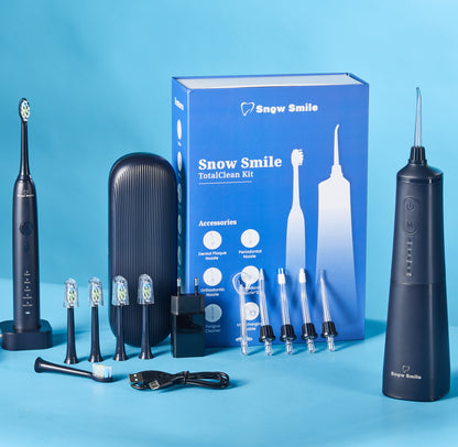Snow Smile® Sonic elektrische tandenborstel en waterflosser in combinatie