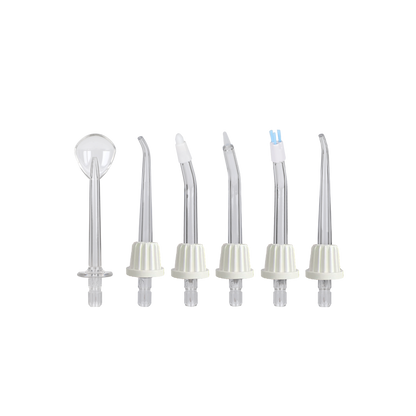 Een set mondstukken voor een monddouche