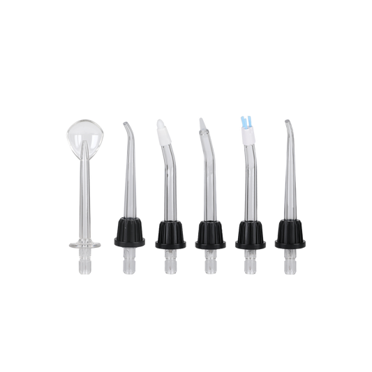 Een set mondstukken voor een monddouche